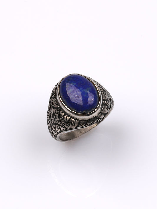 Lapis Lazuli Taşlı Gümüş Yüzük