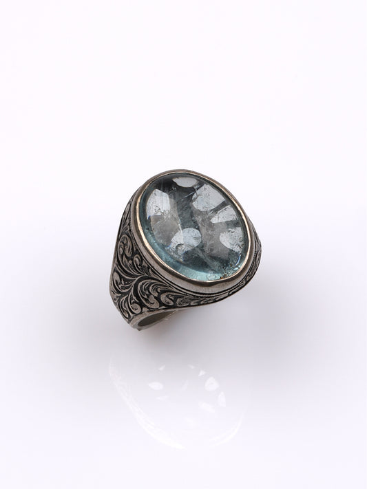 Topaz Taşlı Gümüş Yüzük