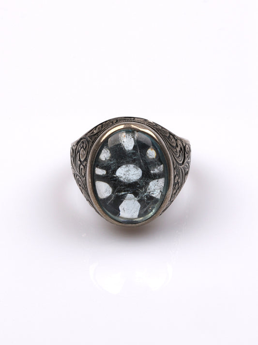 Topaz Taşlı Gümüş Yüzük