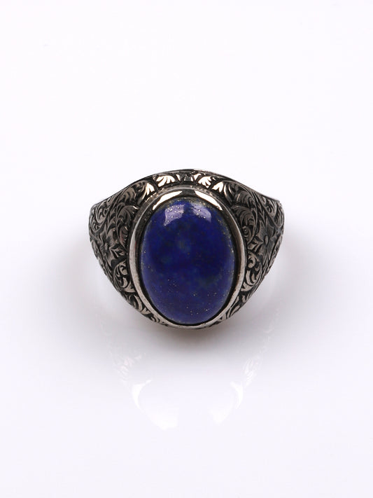 Lapis Lazuli Taşlı Gümüş Yüzük